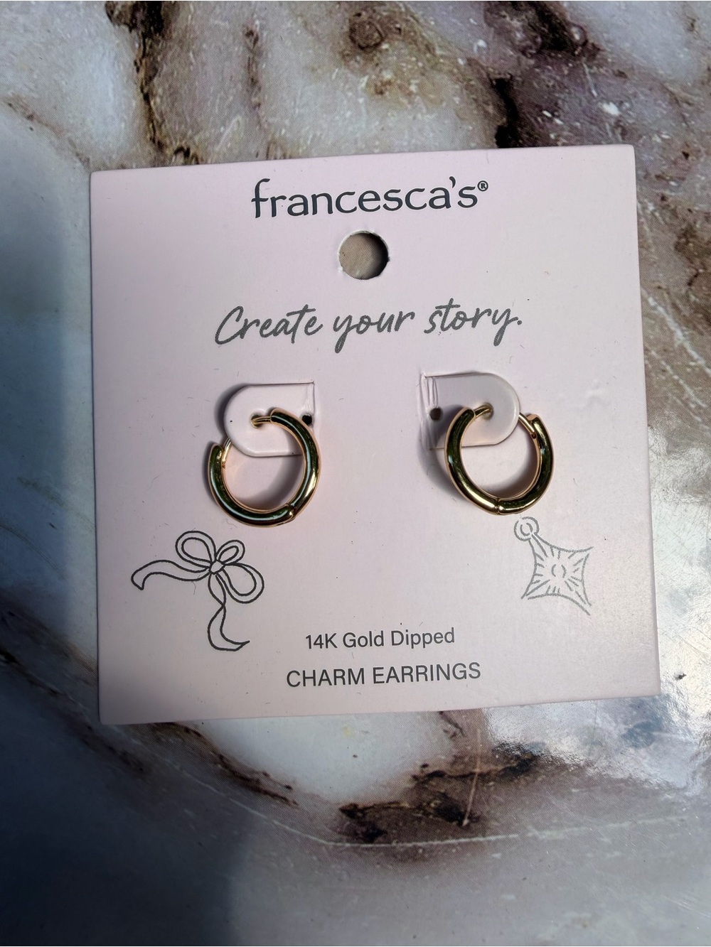 Francesca's Gold Mini Hoop Earrings